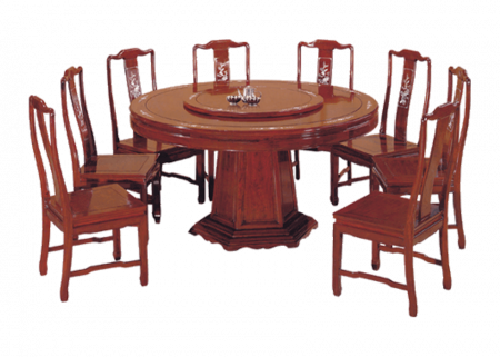 中式圓桌餐椅－紫檀 / 花梨